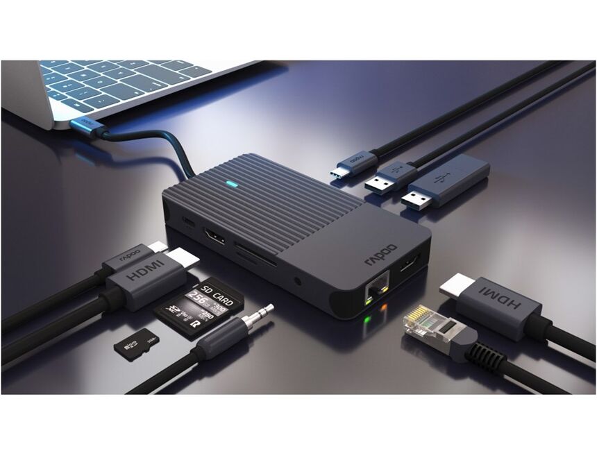 Rapoo 217692 USB-C 10-in-1 Multiport Adapter