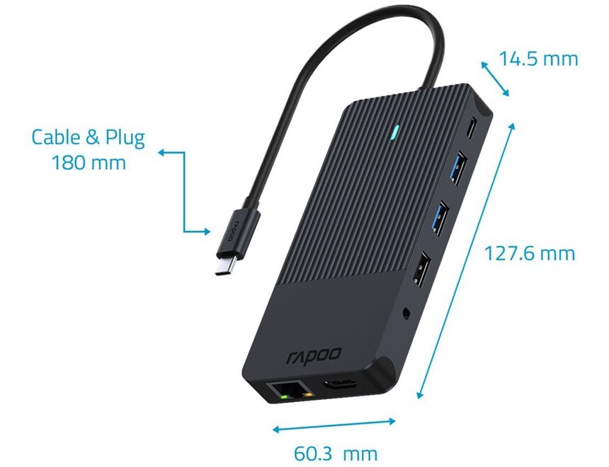 Rapoo 217693 USB-C 12-in-1 Multiport Adapter