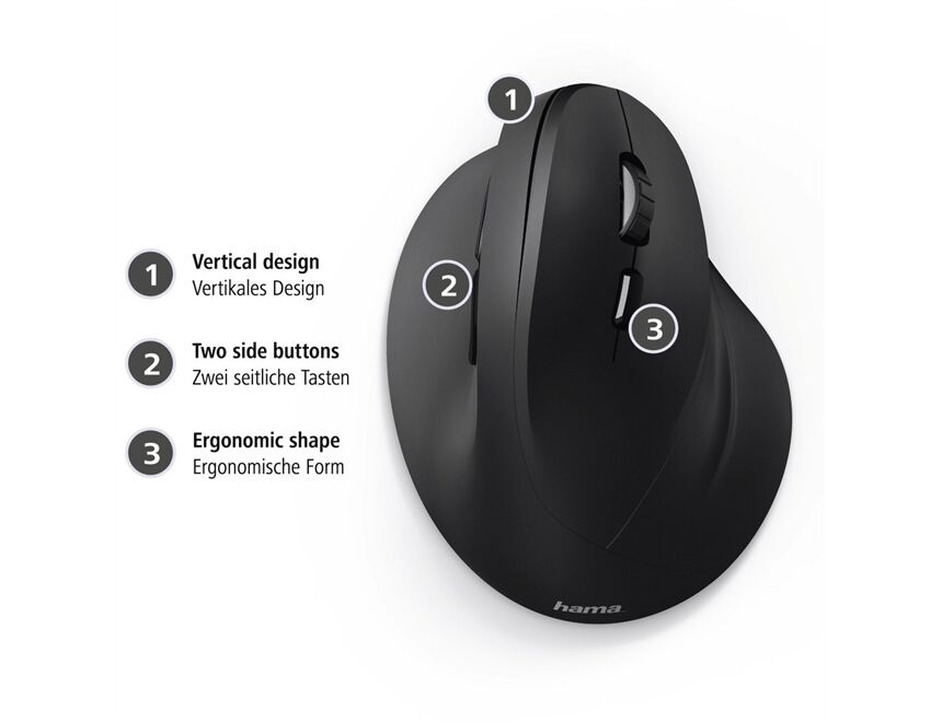 Hama 182698 Vertikale Ergonomische Maus