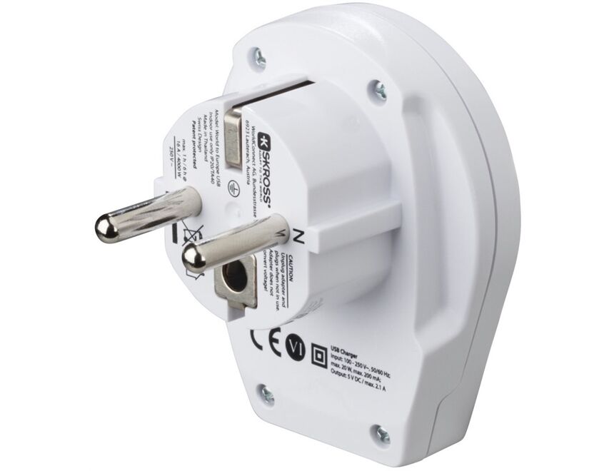 Hama 223475 Reiseadapter USB (Welt>Europa)