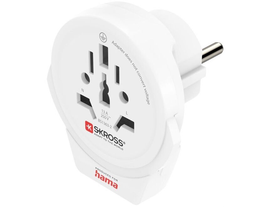 Hama 223475 Reiseadapter USB (Welt>Europa)