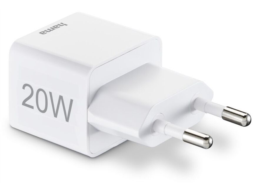 Hama 201650 Mini-Schnellladegerät USB-C (20W)