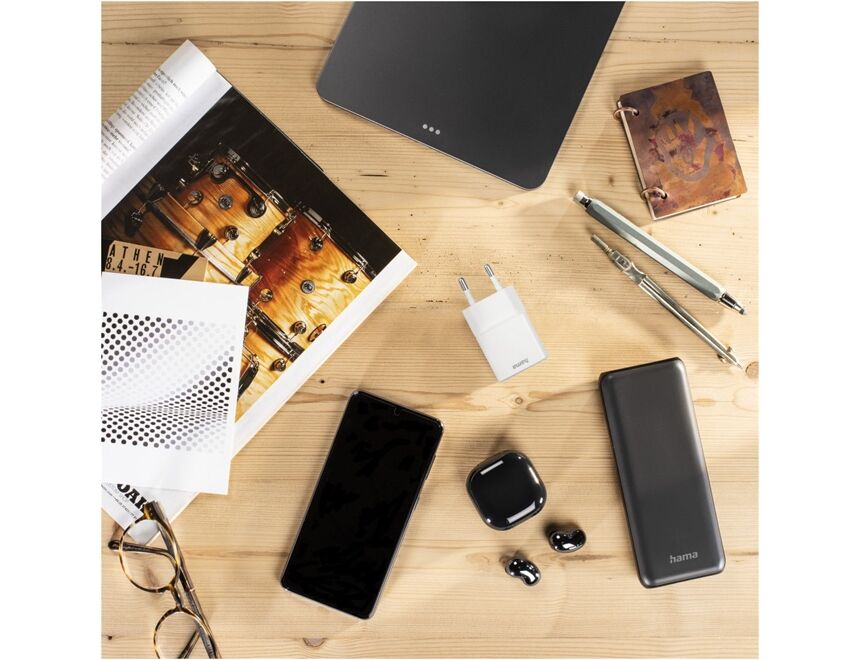 Hama 201650 Mini-Schnellladegerät USB-C (20W)