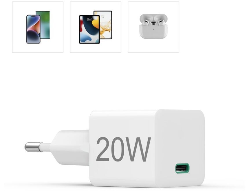 Hama 201650 Mini-Schnellladegerät USB-C (20W)