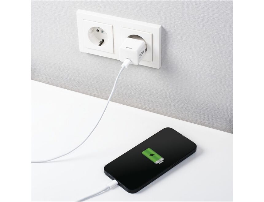 Hama 201650 Mini-Schnellladegerät USB-C (20W)