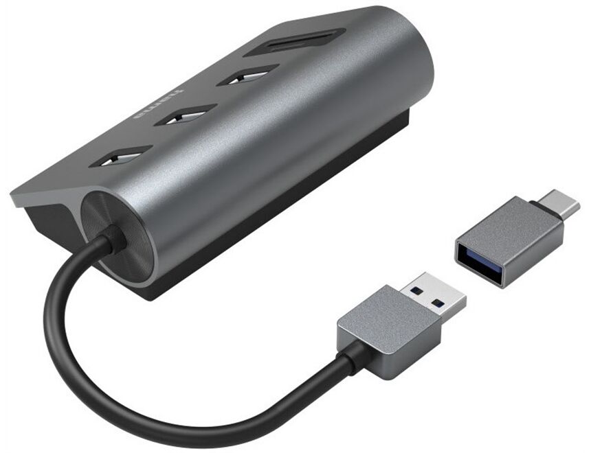 Hama 200140 USB-Hub/Kartenleser 5 Ports