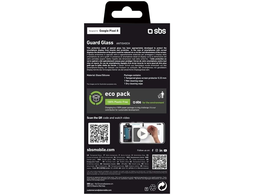 SBS Guard Glass für Google Pixel 8