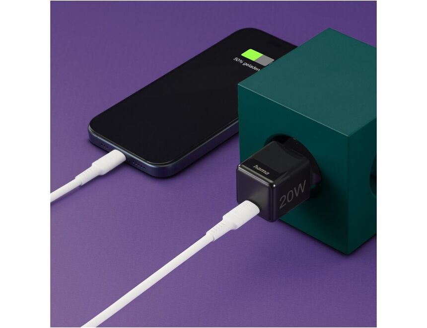 Hama 201984 Super-Mini-Schnellladegerät (20W)