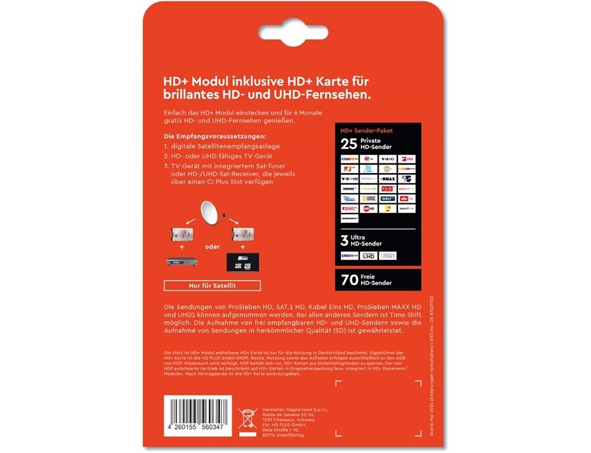 HD HD+ Modul inkl. HD+ Karte