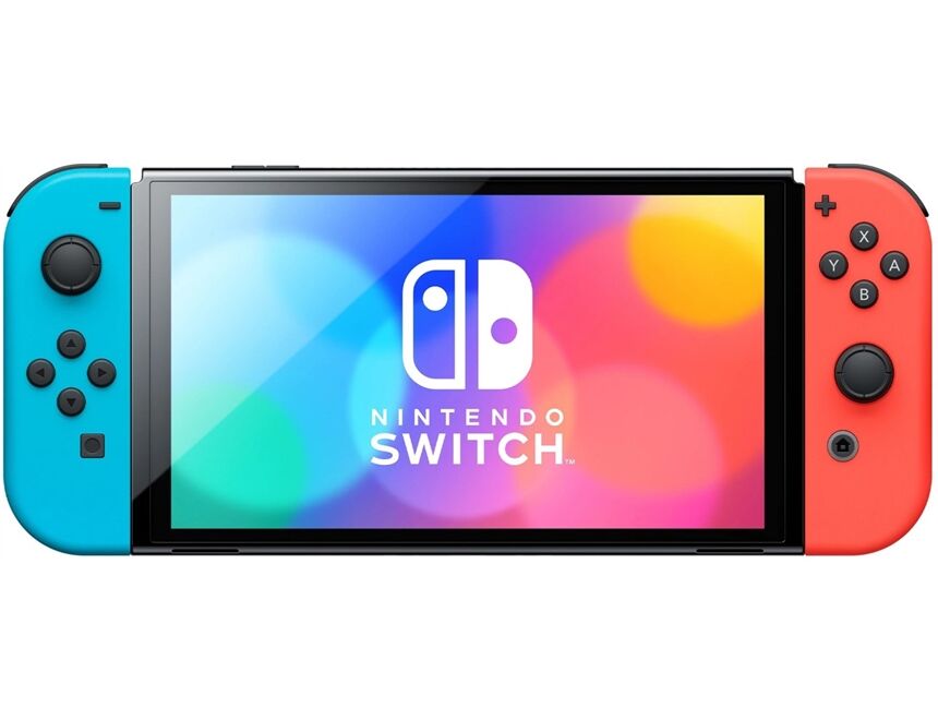 Nintendo Switch Konsole OLED neon rot/ neon blau