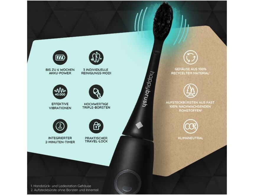 happybrush ECO VIBE 3 Starterkit + 4 Refills