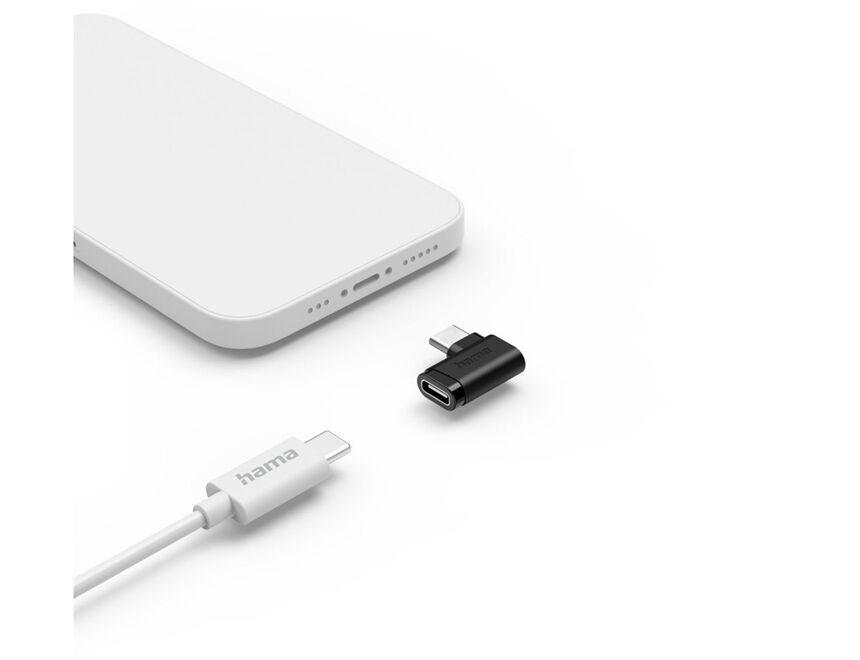 Hama USB-C-Winkeladapter 90° 2er Set