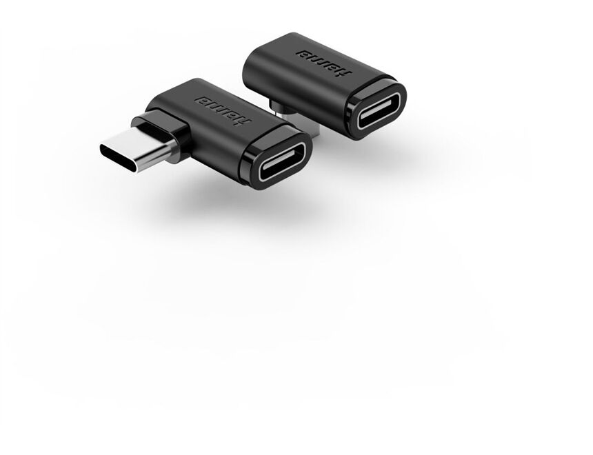 Hama USB-C-Winkeladapter 90° 2er Set