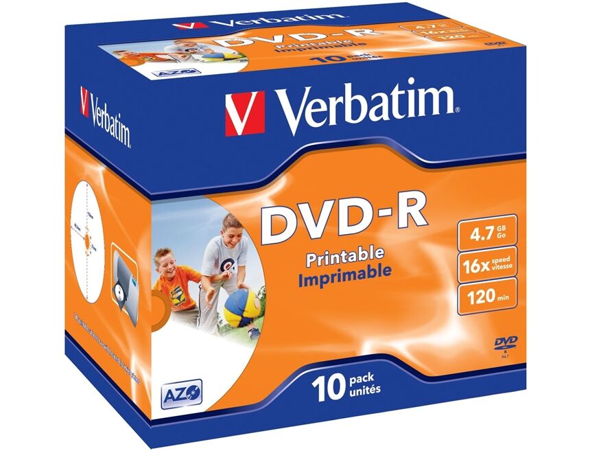 Verbatim DVD-R 4.7GB 16X PRINTABLE 10er