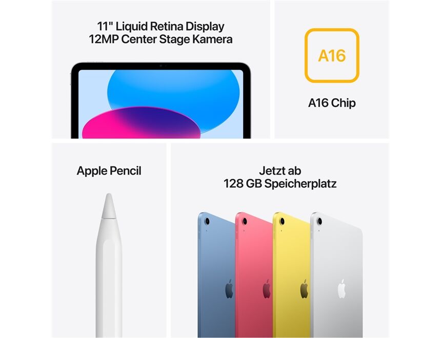 Apple iPad 11 (128GB) WiFi ( Silber 11. Generation 2025)