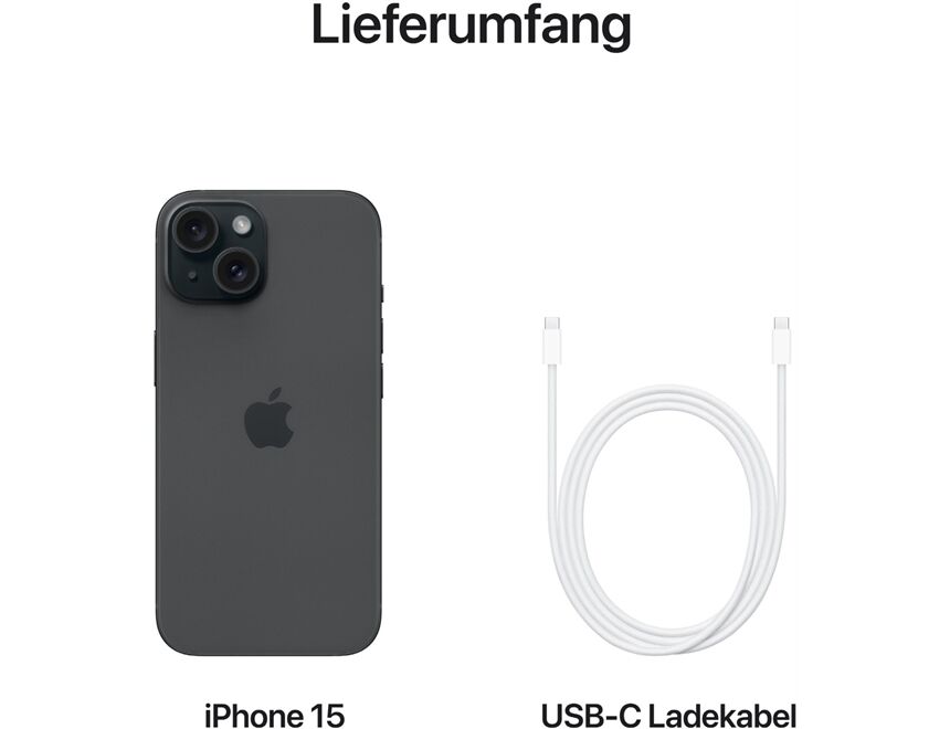 Apple iPhone 15 (128GB) schwarz