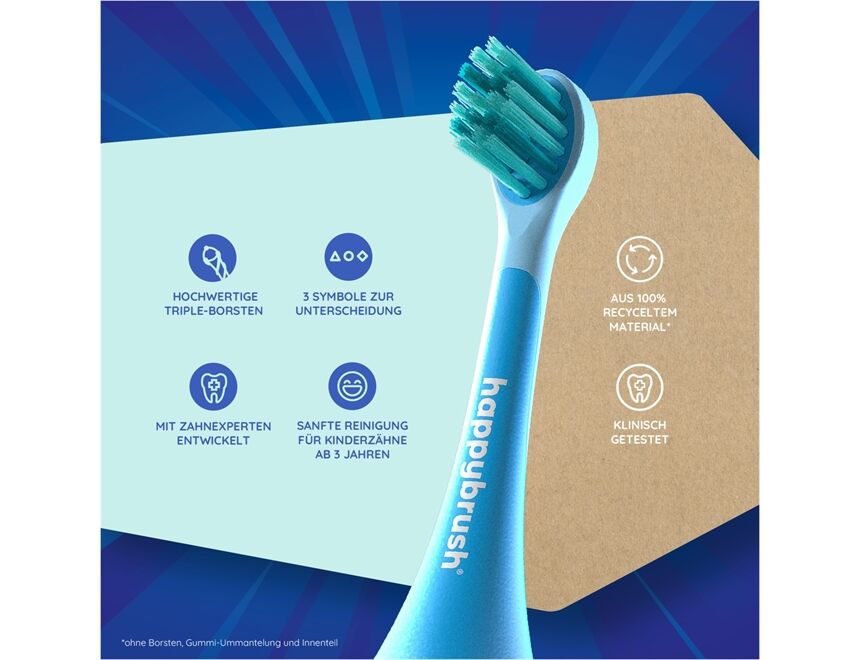 happybrush ECO VIBE KIDS Aufsteckbürsten