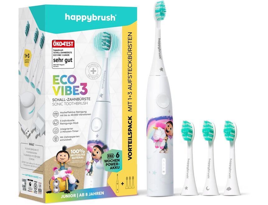 happybrush ECO VIBE KIDS Agnes + 3 Refills