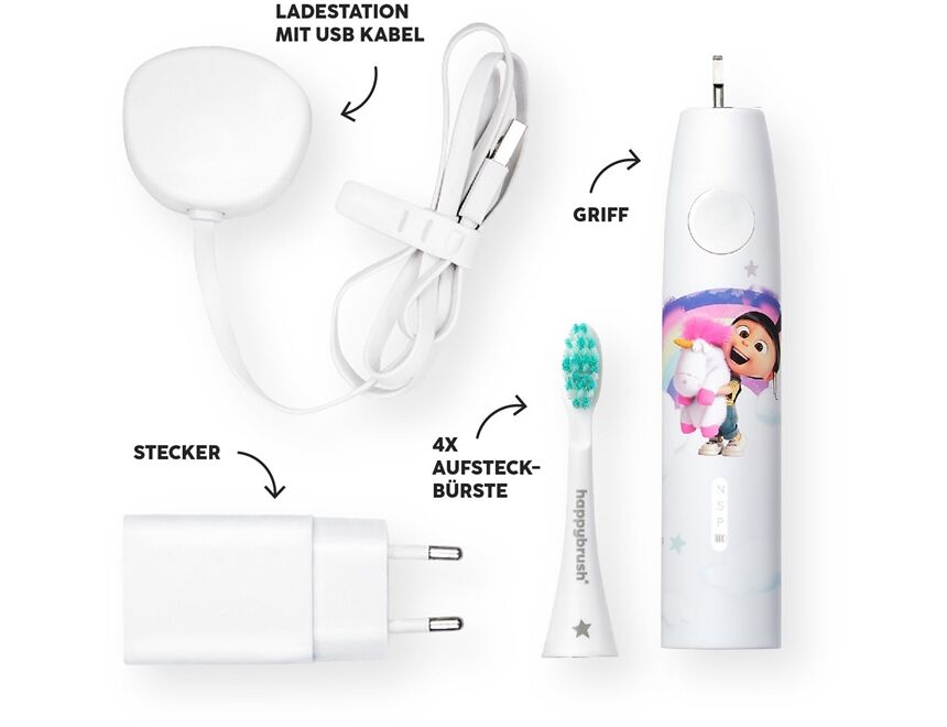 happybrush ECO VIBE KIDS Agnes + 3 Refills