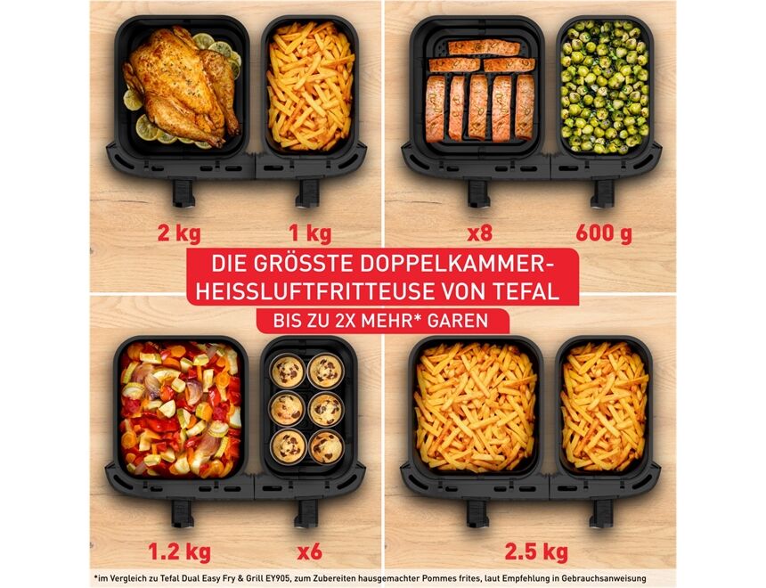 Tefal EY942H Dual Easy Fry XXL