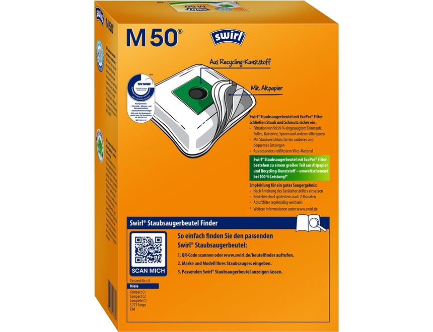 Swirl Staubsaugerbeutel M 50 MP Plus AirSpace