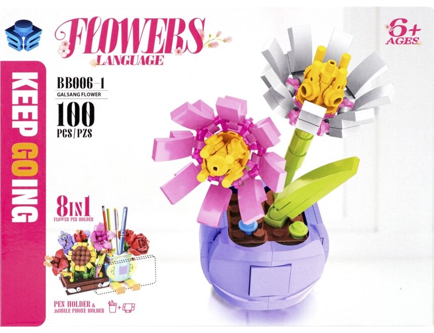 AKTRADE 70377 Flowers Building Set 1