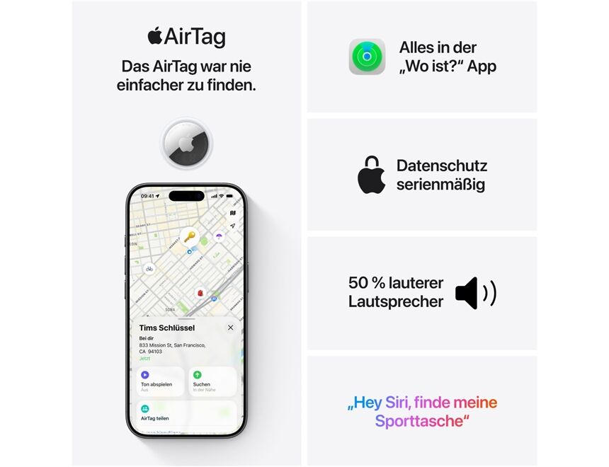 Apple AirTag 4er-Pack
