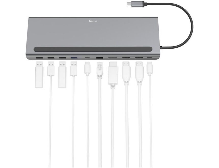 Hama 200100 10 Port USB-C-Docking-Station
