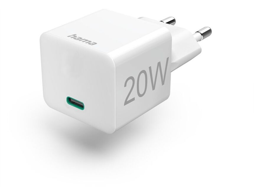 Hama 201650 Mini-Schnellladegerät USB-C (20W)