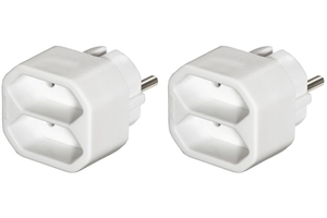 Hama 223211 Steckdosenadapter 2-fach Doppelpack