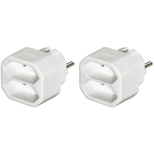 Hama 223211 Steckdosenadapter 2-fach Doppelpack