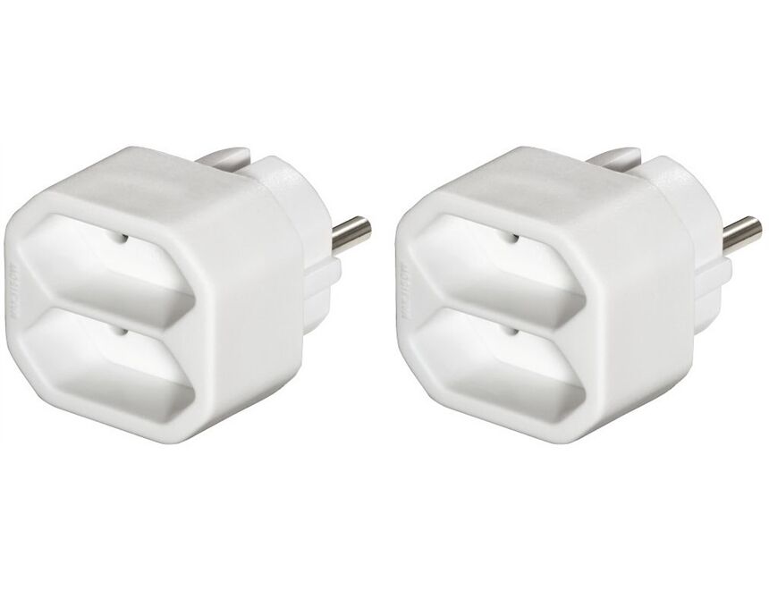 Hama 223211 Steckdosenadapter 2-fach Doppelpack