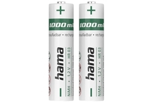 Hama 223523 NiMH AAA Akku (1.000mAh) 2er