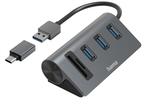 Hama 200140 USB-Hub/Kartenleser 5 Ports