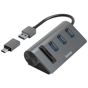 Hama 200140 USB-Hub/Kartenleser 5 Ports