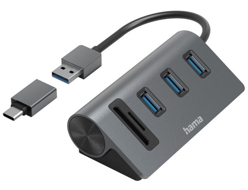 Hama 200140 USB-Hub/Kartenleser 5 Ports