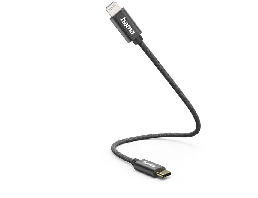 Hama 00201601 Ladekabel USB-C>Lightning (0,2m)