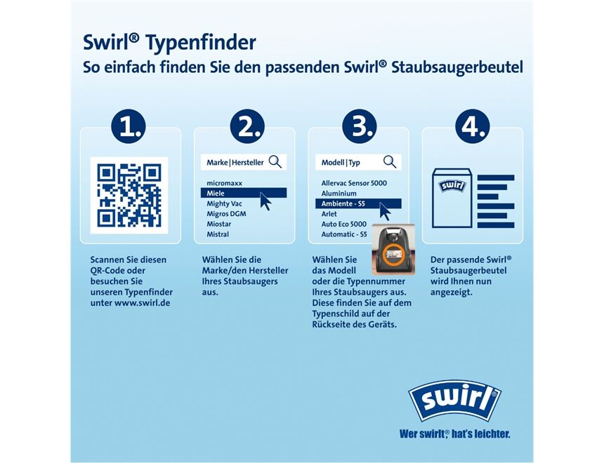 Swirl Staubsaugerbeutel S 67 MP Plus AirSpace