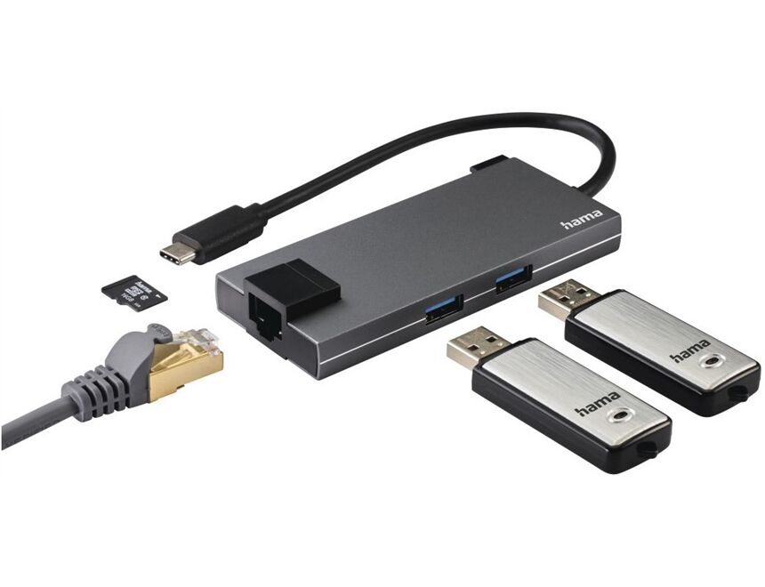 Hama 200109 USB-C-Multiport-Adapter 5 Ports