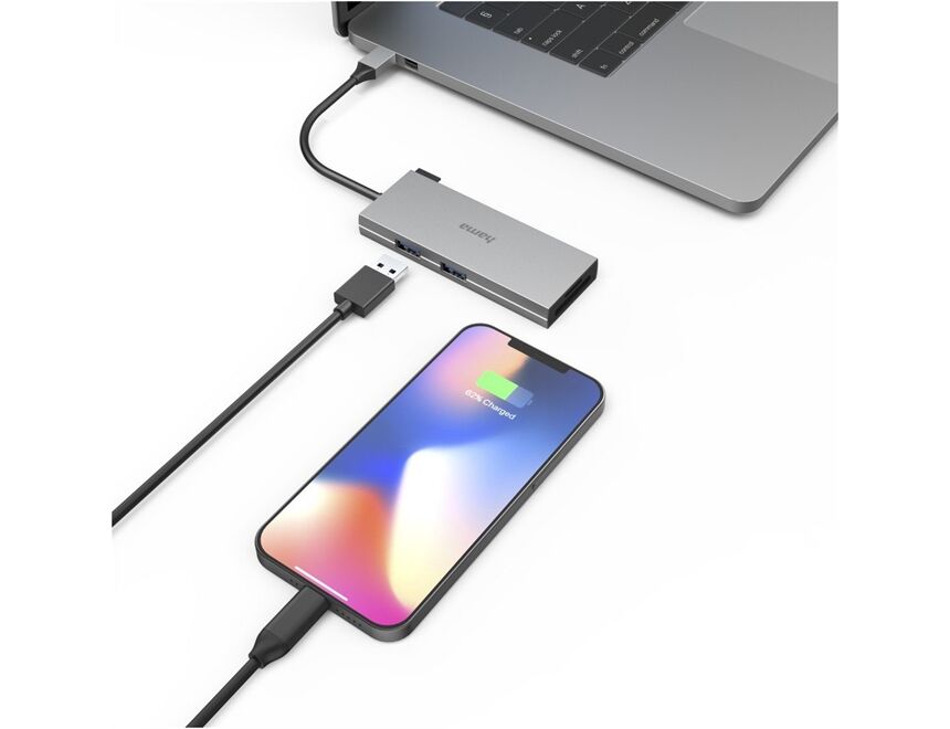 Hama 200110 USB-C-Multiport-Adapter 6 Ports