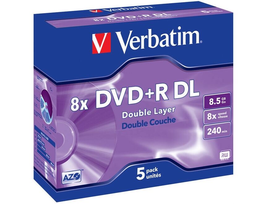 Verbatim DVD+R Double Layer 5er JC